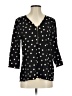 Express Outlet Polka Dots Black 3/4 Sleeve Blouse Size S - photo 1