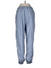 Norm Thompson 100% Polyester Solid Blue Casual Pants Size L - photo 2