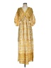 Taylor 100% Polyester Paisley Yellow Casual Dress Size 4 - photo 1
