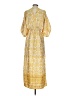 Taylor 100% Polyester Paisley Yellow Casual Dress Size 4 - photo 2