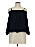 By & By 100% Polyester Black Blue 3/4 Sleeve Blouse Size M - photo 1