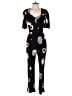 Phoebe 100% Rayon Hearts Black Jumpsuit Size M - photo 1