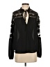 Boohoo 100% Polyester Black Long Sleeve Blouse Size 4 - photo 1