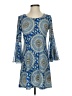 MSK Paisley Blue Casual Dress Size P (petite) - photo 1