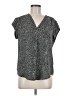 Fun2Fun 100% Polyester Black Short Sleeve Blouse Size M - photo 1