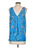 Cooper & Ella 100% Polyester Blue Sleeveless Blouse Size S - photo 2