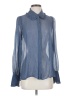 7 For All Mankind Blue Long Sleeve Blouse Size S - photo 1