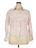 Torrid Stripes Ivory Long Sleeve Button-Down Shirt Size 2X Plus (2) - photo 1
