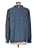 BTFBM 100% Polyester Paisley Blue Long Sleeve Blouse Size L - photo 2