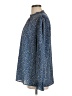 BTFBM 100% Polyester Paisley Blue Long Sleeve Blouse Size L - photo 5