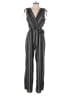 Time to Bloom 100% Polyester Stripes Black Jumpsuit Size M - photo 1