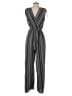Time to Bloom 100% Polyester Stripes Black Jumpsuit Size M - photo 2