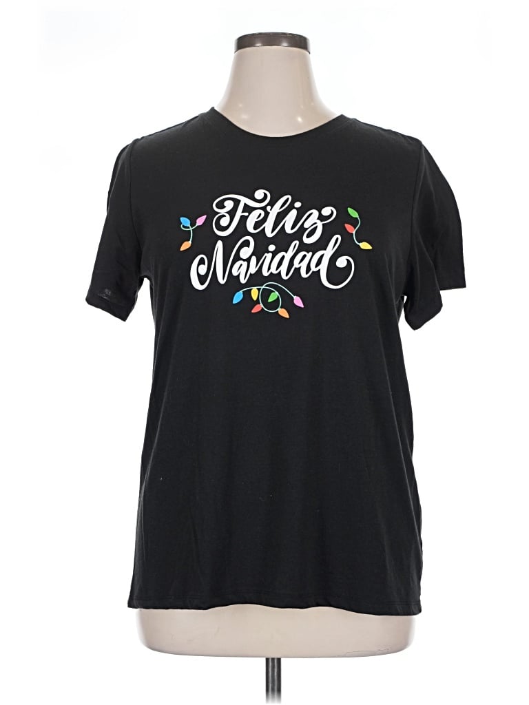 Pre-owned Holiday Time Short Sleeve T-shirt In Black