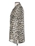 new york style 100% Polyester Animal Print Silver Short Sleeve Blouse Size S - photo 5