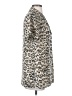 new york style 100% Polyester Animal Print Silver Short Sleeve Blouse Size S - photo 4