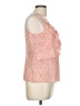 Halogen 100% Silk Orange Sleeveless Silk Top Size M (petite) - photo 4