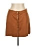 Sage the Label 100% Polyester Solid Brown Casual Skirt Size L - photo 1