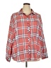 N Touch Plaid Pink Long Sleeve Button-Down Shirt Size 2X - photo 1