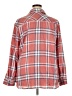 N Touch Plaid Pink Long Sleeve Button-Down Shirt Size 2X - photo 2