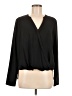 Remade 100% Polyester Black Long Sleeve Blouse Size M - photo 1