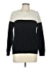 Charter Club Color Block Black Pullover Sweater Size L - photo 1
