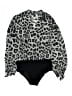 Outrageous Fortune Animal Print Silver Long Sleeve Blouse Size 20 - photo 2