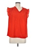 On 34th 100% Polyester Orange Sleeveless Blouse Size M - photo 1