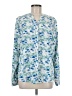 D&Co. Print Blue Long Sleeve Blouse Size M - photo 1