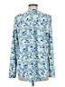 D&Co. Print Blue Long Sleeve Blouse Size M - photo 2