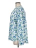 D&Co. Print Blue Long Sleeve Blouse Size M - photo 5