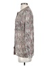 Love Soup 100% Polyester Paisley Silver Long Sleeve Blouse Size S - photo 5