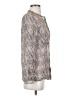 Love Soup 100% Polyester Paisley Silver Long Sleeve Blouse Size S - photo 4