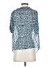 Moda International 100% Polyester Blue Short Sleeve Blouse Size S - photo 2