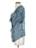 Moda International 100% Polyester Blue Short Sleeve Blouse Size S - photo 5