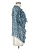 Moda International 100% Polyester Blue Short Sleeve Blouse Size S - photo 4