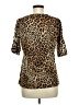 retrology Animal Print Brown Short Sleeve Blouse Size M - photo 2