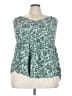 Torrid 100% Rayon Teal Sleeveless Blouse Size 3X Plus (3) - photo 1
