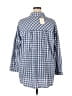 Easel Checkered-gingham Blue Long Sleeve Button-Down Shirt Size 2X - photo 2