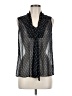 Fossil 100% Polyester Black Sleeveless Blouse Size M - photo 1