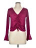 Primark Burgundy Long Sleeve Blouse Size 8 - photo 1
