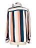 Worthington 100% Polyester Stripes Ivory Long Sleeve Blouse Size L - photo 2
