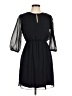 En Focus Studio 100% Polyester Solid Black Casual Dress Size 8 - photo 1