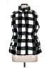 Architect 100% Polyester Checkered-gingham Black Faux Fur Vest Size XL - photo 1