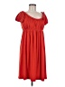 Madison Solid Red Casual Dress Size 8 - photo 2