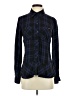 CAbi 100% Rayon Plaid Blue Long Sleeve Button-Down Shirt Size XS - photo 1
