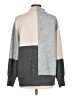 Be Cool Color Block Gray Turtleneck Sweater Size L - photo 2