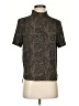 Tommy Hilfiger Animal Print Black Short Sleeve Blouse Size XS - photo 1