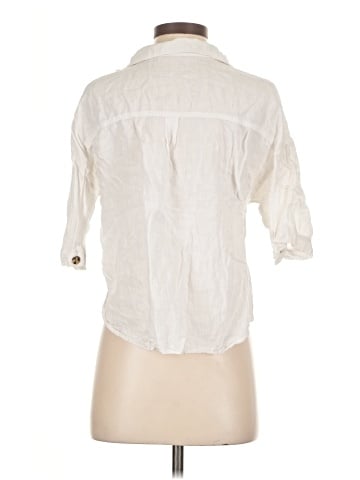 Zara 3/4 Sleeve Button-Down Shirt (view 2)