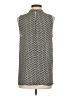 Ann Taylor LOFT Outlet 100% Polyester Silver Sleeveless Blouse Size S - photo 2