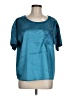 Ekouaer Teal Short Sleeve Blouse Size M - photo 1